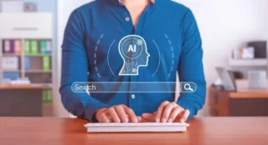 Gráfico que muestra estrategias sobre cómo optimizar SEO para búsquedas con IA, incluyendo el uso de contenido estructurado y herramientas de análisis.